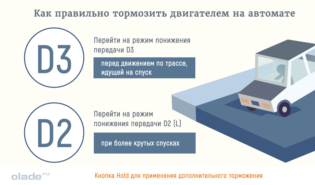 Как правильно тормозить двигателем на автомате