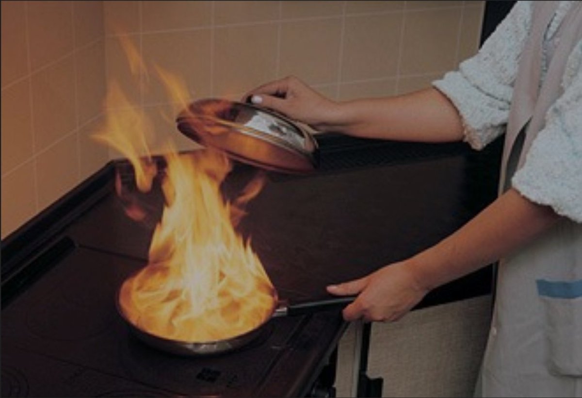 Сковорода на огне