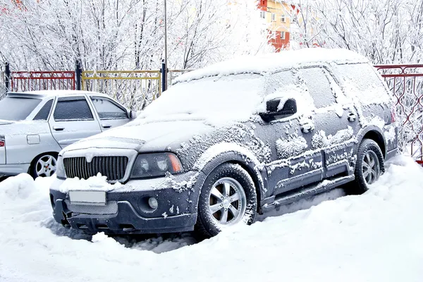 Замороженный автомобиль Стоковое Изображение